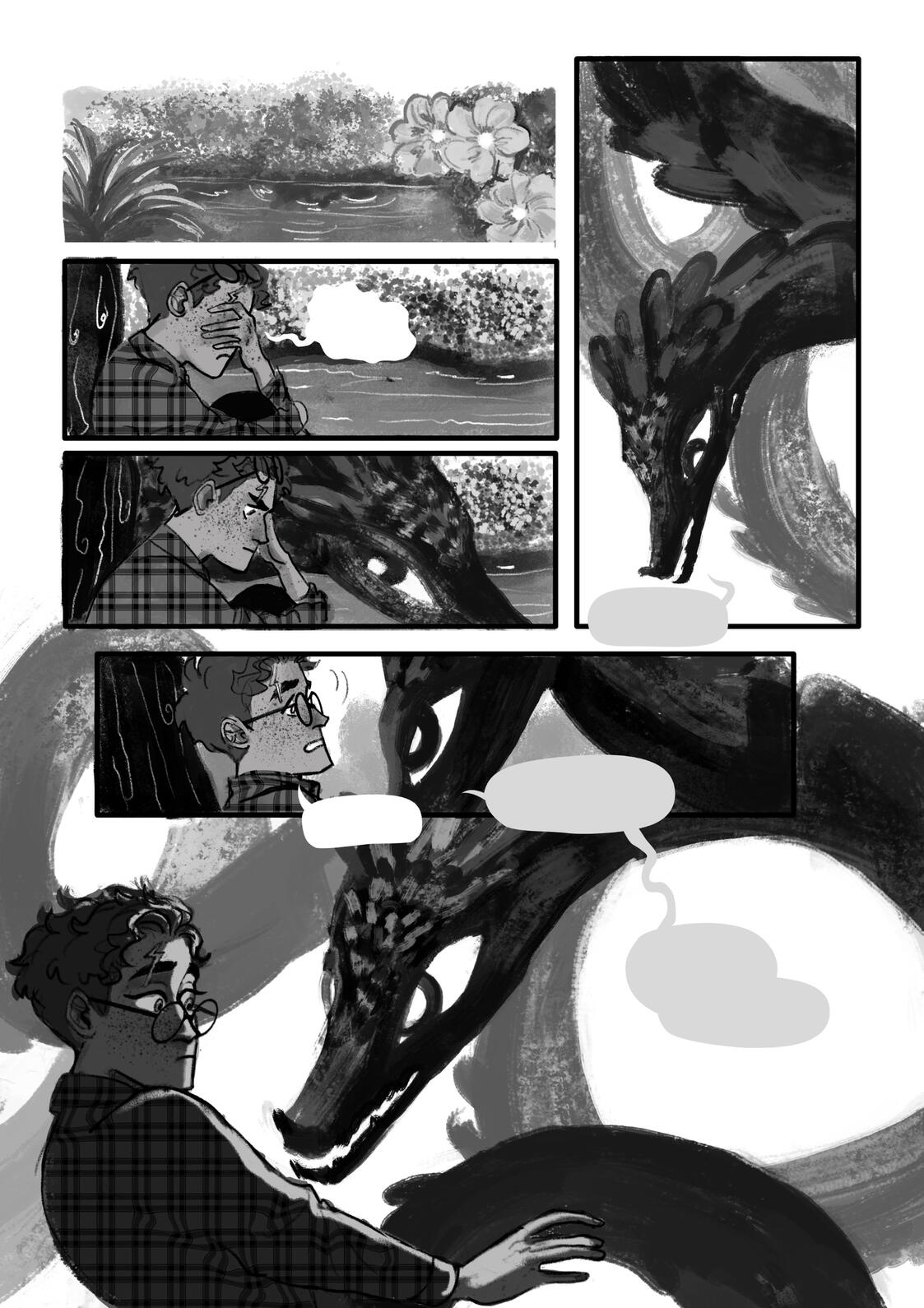 B&W page with more than three panels